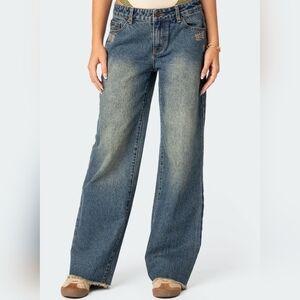 Doll House Low Rise Baggy Washed Jeans
